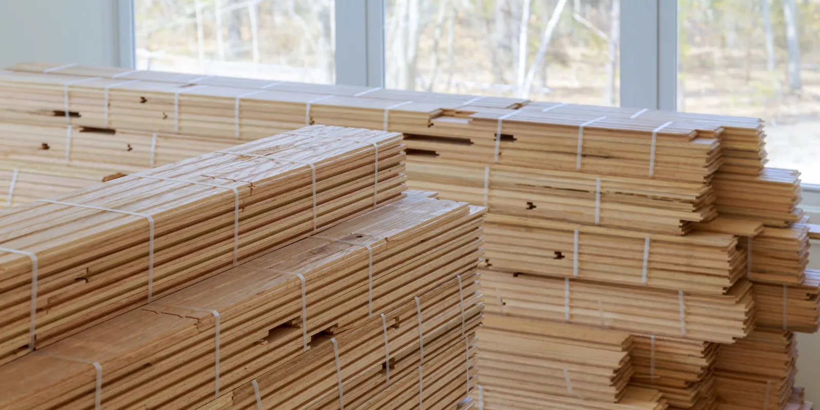 hardwood flooring stacked up and acclimating | 900 E. Central Ave. Belton, TX 76513 |