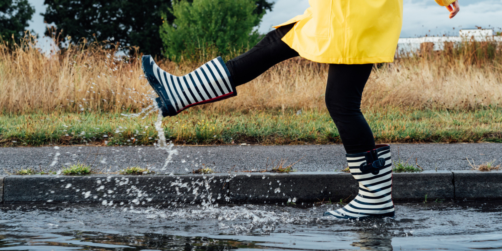 Kid walking through the mud with yellow rain boots, muddy footprints on floor | 900 E. Central Ave. Belton, TX 76513 |